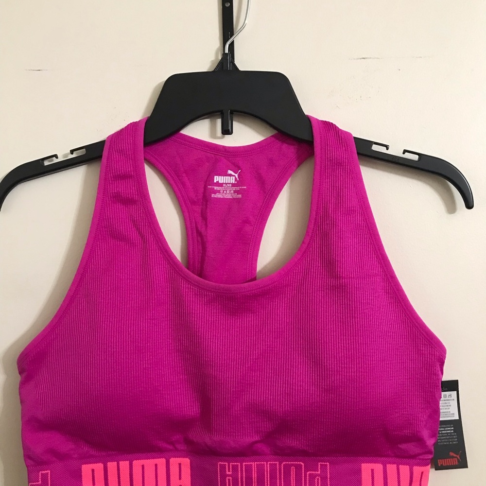 Puma Women's Pink Seamless Sports Bra